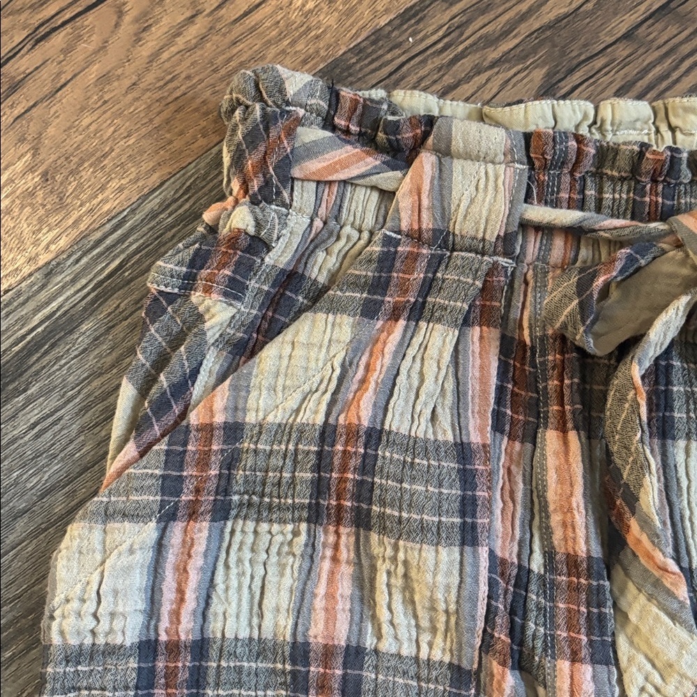 Free People Las Palmas Sailor Shorts Plaid Pattern Harem Style Women’s XS - Picture 7 of 7